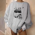 thumbnail image 2 of Femmes Halloween Casual Printing Manches Longues Pull Tops Blouse, 2 of 6