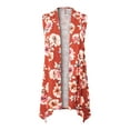 thumbnail image 1 of Made by Olivia Women's Lightweight Sleeveless Draped Floral Print Open Front Cardigan Vest, 1 of 4