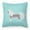 Blue, variant on Carolines Treasures BB3643PW1818 Chinese Crested Checkerboard Pink Fabric Decorative Pillow