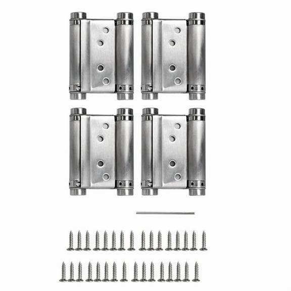 3inch Double Action Spring Hinges, Self Closing Door Hinges for Saloon Cafe Pub Swinging Doors, Including Pins 4-Pack B