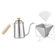 thumbnail image 4 of Hervidor de agua con cuello de cisne, juego de cafetera para acampar, liviano, con gotero para verter café, cafetera hecha a mano para exteriores con papel de filtro, 4 of 8
