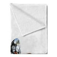thumbnail image 2 of Motorcycle Soft Flannel Fleece Blanket, Adventure Motorbike Image Motorcyclist Adventure Race Powerful Engine Vehicle, Cozy Plush for Indoor and Outdoor Use, 60" x 80", Orange Black, by Ambesonne, 2 of 5