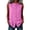 Hot Pink, variant on Sleeveless Tops for Women Stand Collar Plus Size Shirt Button Front Linen Summer Blouse,Gray