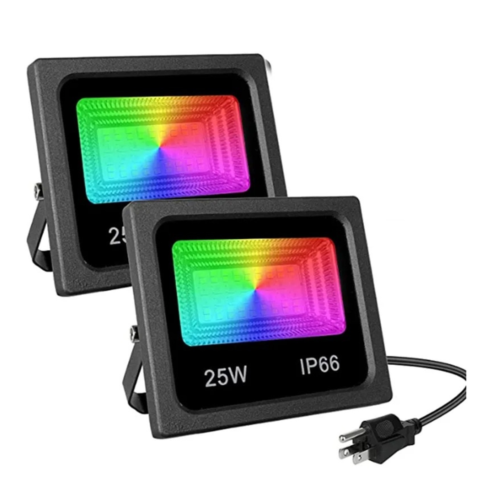 2 PCS Waterproof 15W 25W Smart LED Flood Light RGB APP Control LED Floodlights Garden Party Landscape Stage Lighting