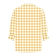 thumbnail image 5 of Pounoo Womens Classic Plaid Tops 3/4 Sleeve V Neck Button Up Relaxed Fit Blouses Breathable Office Casual Spring Summer Outfits Gift, 5 of 7