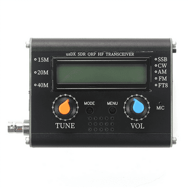 Portable Shortwave Radio Transceiver USDX SDR QRP Transceiver 3-Band Amateur Radio Equipment with Handheld Microphone