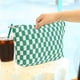 thumbnail image 4 of Fiudx Ofertas Flash Artículos En Oferta Bolsa De Cosméticos De Celosía De Tablero De Ajedrez De Lana, Bolsa De Lápiz De Gran Capacidad, Bolsa De Almacenamiento Para Tejer, Bolsa De Lavado, 4 of 5