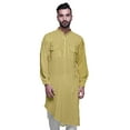 thumbnail image 2 of Atasi Asymmetric Style Rayon Mens Kurta Printed Long Casual Kurta Shirt, 2 of 6