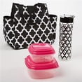 thumbnail image 1 of Insulated Designer Lunch Bag Kit with Fresh Selects Container Set & Patterned Water Bottle, 1 of 1