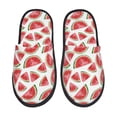thumbnail image 1 of Balery Hand Drawn Watermelon Pantuflas de Casa de Felpa Silenciosas con Diseño Estampado, Zapatillas Cómodas Antideslizantes de Algodón para Interior-Large, 1 of 8