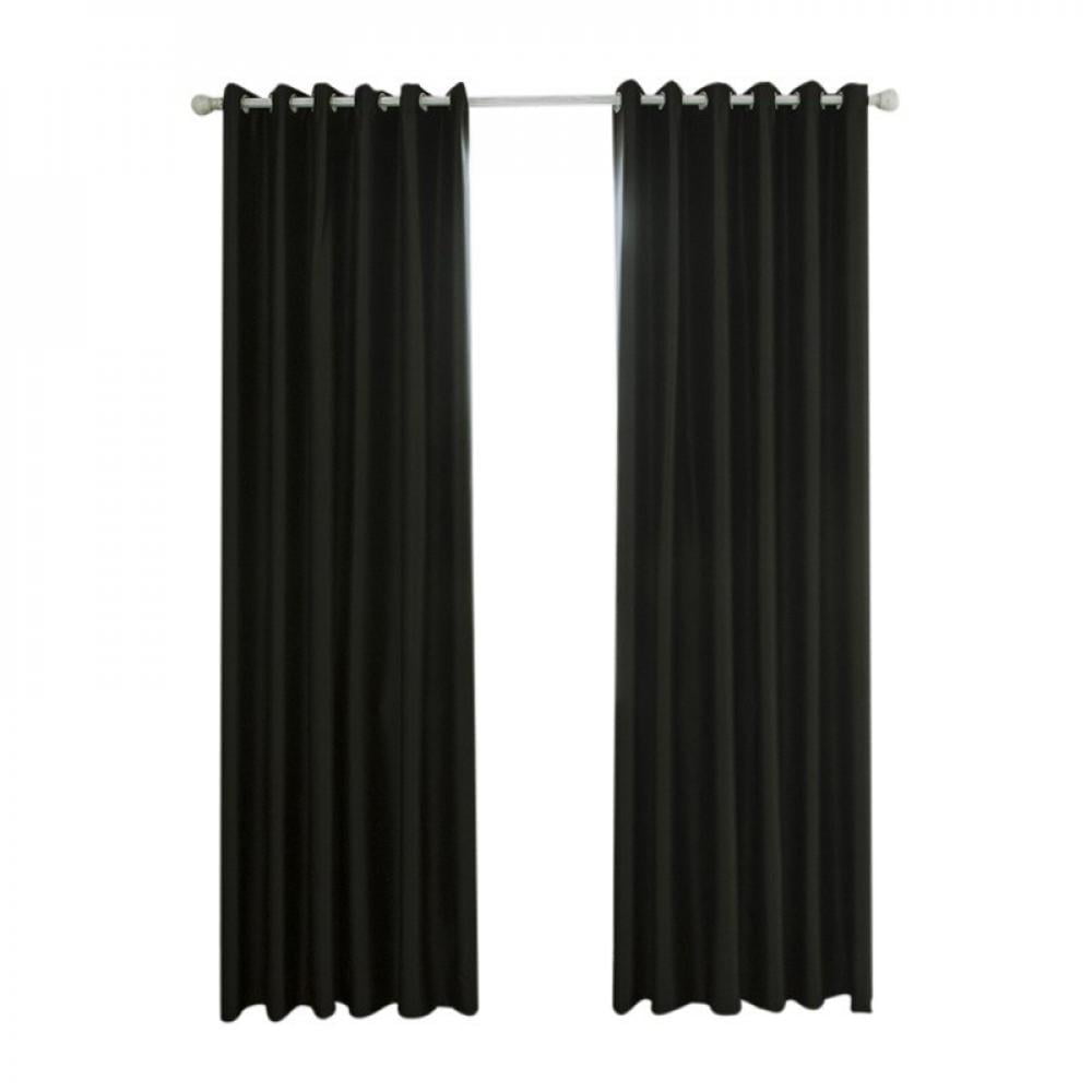 black, 140 x 260 cm TODAY Polyester Blackout Curtain with Eyelets polyester 