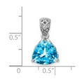 thumbnail image 2 of FB Jewels Sterling Silver Rhodium-plated Blue Topaz Pendant, 2 of 2