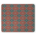 thumbnail image 1 of Mandala Mouse Pad, Culture Inspired Middle Eastern Motifs Checkered Pattern, Rectangle Non-Slip Rubber Mousepad, Dark Coral Slate Blue, by Ambesonne, 1 of 2