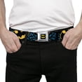 thumbnail image 3 of DC Comics Belt, Seatbelt Buckle Belt, Bat Signals Stacked Close Up Blue Black Yellow, Youth 22 to 32 Inches, 3 of 9