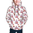 thumbnail image 2 of Bingfone Strawberry Blueberry Cream Cake Pattern Youth Classic Hoodies Soft Hooded Pullover Sweatshirts for Girls and Boys, 2 of 6