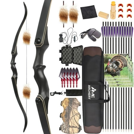 JUNXING F171A 58 Takedown Recurve Bow for Hunting & Target 25-65lb