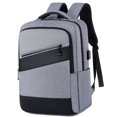 thumbnail image 1 of Mochila para portátil de viaje, mochilas para la escuela, la universidad, los adolescentes, mochila para mujeres y hombres con puerto de carga USB, gris claro, 1 of 6