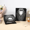 thumbnail image 4 of HEANUJJ 5Ud Bolsas De Papel Negro Tuxedo Para Envolver Regalos En Cumpleaños Y Celebraciones, 4 of 8