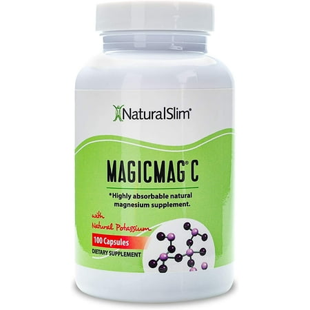 NaturalSlim MagicMag®C - Anti Stress Magnesium Citrate Capsules w/ Potassium, 100 Ct
