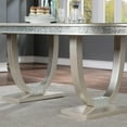 thumbnail image 6 of Furniture of America Arena Solid Wood 5-Piece Dining Set in Silver, 6 of 6
