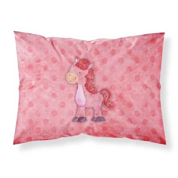 Polkadot Horse Watercolor Fabric Standard Pillowcase