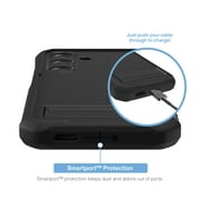 onn Rugged Phone Case with Kickstand for Samsung Galaxy S25 - Black