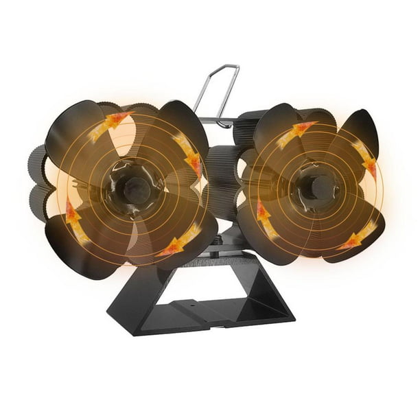 Fireplace Fan|8 Blade Wood Stove Accessories|No Battery Required Wood Stove Fan Heat Powered Wood Burning Stove,Pellet,Log Burner - Walmart.com