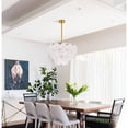 thumbnail image 3 of FINE MAKER Modern Crystal Chandelier, 8-Light Gold Semi Flush Mount Ceiling Light Fixture, 3-Tier Glass Chandelier Light Fixture for Living Room, Bedroom, 3 of 12
