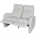 thumbnail image 2 of vidaXL Canapé Inclinable Home Cinéma 2 Places en Similicuir Blanc, 2 of 5