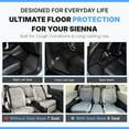 thumbnail image 4 of ToughPRO Full Set + Storage Mats Compatible with Toyota Sienna 2011 8 Seater - All Weather Heavy Duty (Made in USA) Black Rubber, 4 of 5