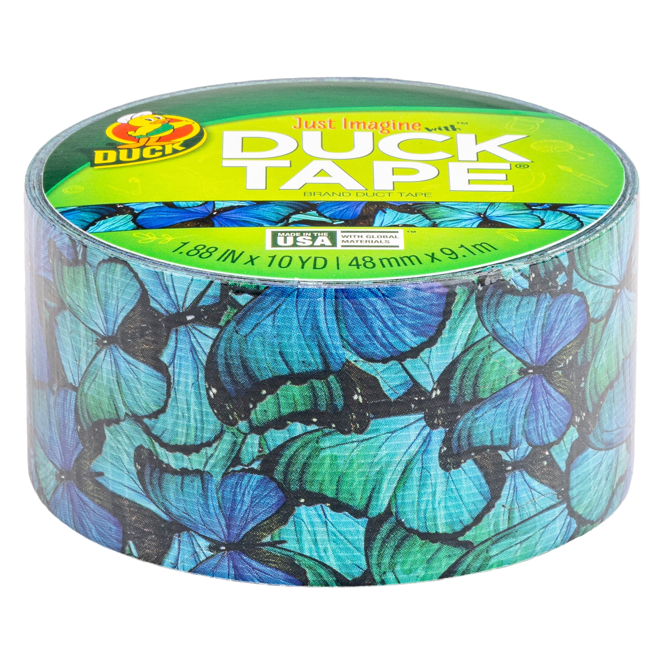 Printed Duck Tape Brand Duct Tape, 1.88 in. x 10 yd., Butterflies