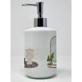 thumbnail image 3 of Piebald French Bulldog in Bathtub Ceramic Soap Dispenser 3.5 in x 7.25 in, 3 of 4