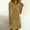 Beige, variant on Women's Solid Color Three Quarter Sleeve Draped Neck Velvet Casual Dress for Home or Work