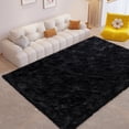 thumbnail image 1 of Alfombra Finrèc Soft Black para dormitorio y sala de estar, 120 x 180 cm, 1 of 7