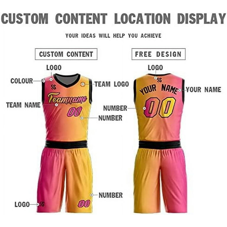 Custom Athletic Basketball Jersey Printed Personalized Sportswear with Name  and Number for Men/Women/Boy 