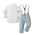 thumbnail image 4 of Jhhlsf Outfits for Boys Sets Formal Dress Shirt Suspenders Pants Suit Wedding Party Kids Clothes, 4 of 9