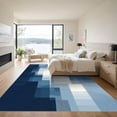 thumbnail image 3 of ODIKA 5'x7' Machine Washable Non-Slip Area Rug, Geometric Navy Blue High Traffic Rug, Blue, 1071919, 3 of 7