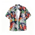 thumbnail image 5 of XUNKUSGA Shirt for Men Fashion Summer Tropical Floral Mens Beach Shirts Casual Collar Short Sleeve Button Down Hawaiian Shirt Breathable Lightweight Mens Shirts,M, 5 of 5