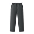 thumbnail image 6 of LONKITO School Uniform Pants for Boys Casual Straigh Leg Pants with Pockets Elastic Waist Kids Clothes Size 9-10 Years, 6 of 8