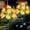 Champagne_Little Peony, variant on Oziral Solar Flowers Garden Lights Decorative, 2 pack Outdoor Waterproof LED Solar Powered Stake Light, Grave Patio Lawn Yard Pathway Decor, 8 Modes