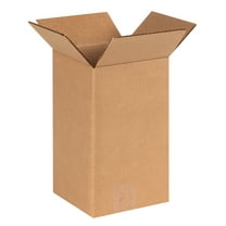 The Packaging Wholesalers Tall Corrugated Boxes 6" x 6" x 10" Kraft 25/Bundle BS060610