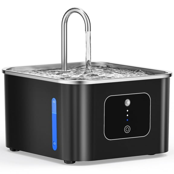 PXZEE 3.5L/118oz Wireless Cat Water Fountain, 4000mAh Motion Sensor Automatic Cat Water Fountain, LED Light, Water Level Window, Drinking for Cats and Dogs