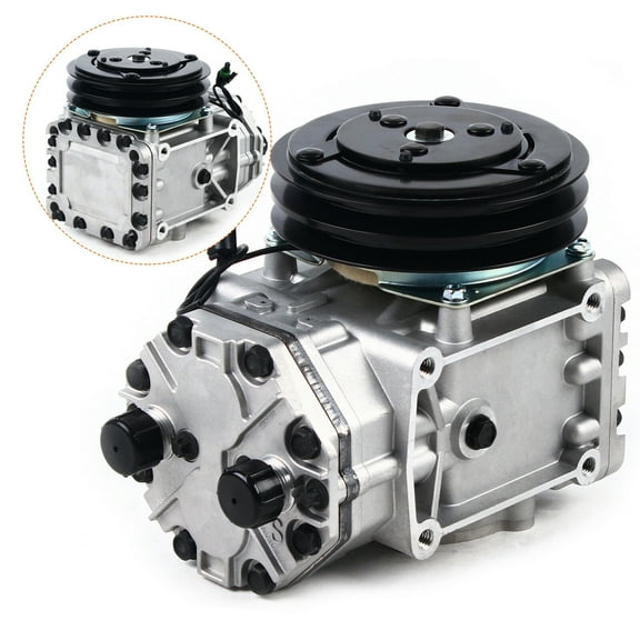 A/C Compressor & Clutch ET210L-25073C Fits Kenworth Peterbilt 10.5L 638Cu Fits Kenworth Peterbilt Air Conditioning A/C Compressor &Clutch 5.9L 359Cu A/C Compressor Clutch Replacement ET210L-25073C
