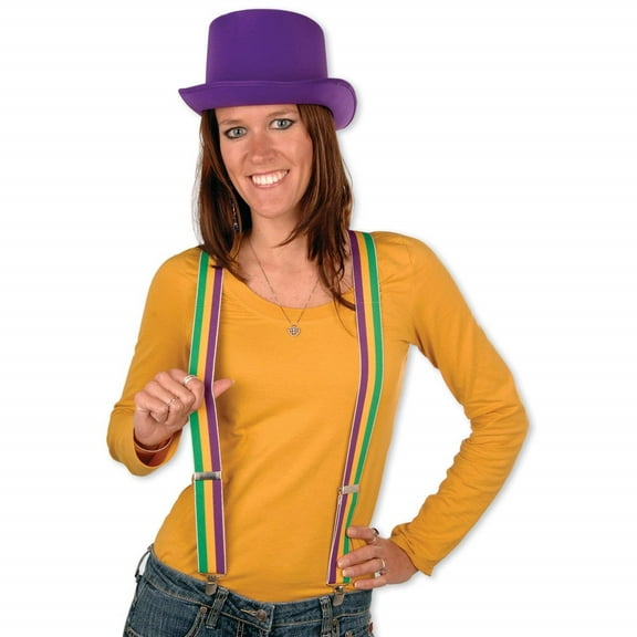 Mardi Gras Suspenders (Pack of 12)