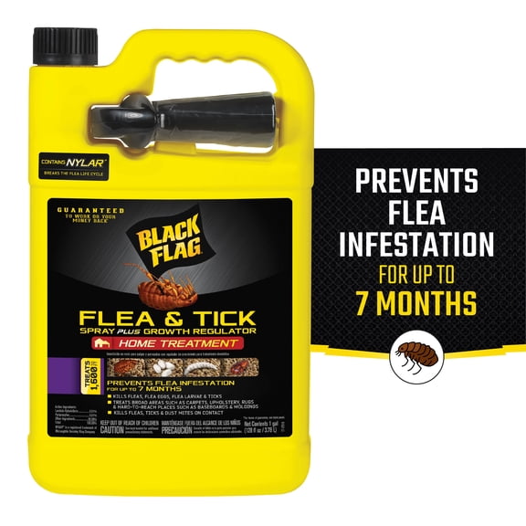 Black Flag Flea & Tick Spray Plus Growth Regulator Home Treatment, 1 Gallon