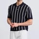thumbnail image 1 of Blusas y camisas de manga corta con cuello redondo para hombre. Camisa de punto de malla con solapa hueca para hombre. Una prenda informal y versátil para jóvenes, confeccionada en seda helada con man, 1 of 7
