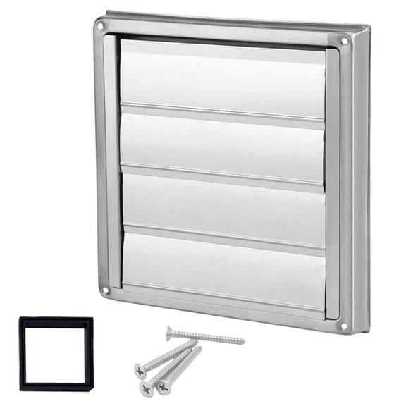 TOP-MAX 304 Stainless Steel Ventilation Grille with Movable Fins Weather Protection Outside Grille 3 Size Choice