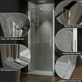 thumbnail image 4 of JimsMaison 32 to 33-3/8 in. W x 72 in. H Bi-Fold Semi-Frameless Shower Doors in Chrome Finish, 4 of 13