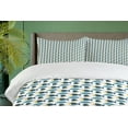 thumbnail image 4 of Ambesonne Nautical Duvet Cover Set, Fish and Jellyfish, 2-Calking, Multicolor, 4 of 7