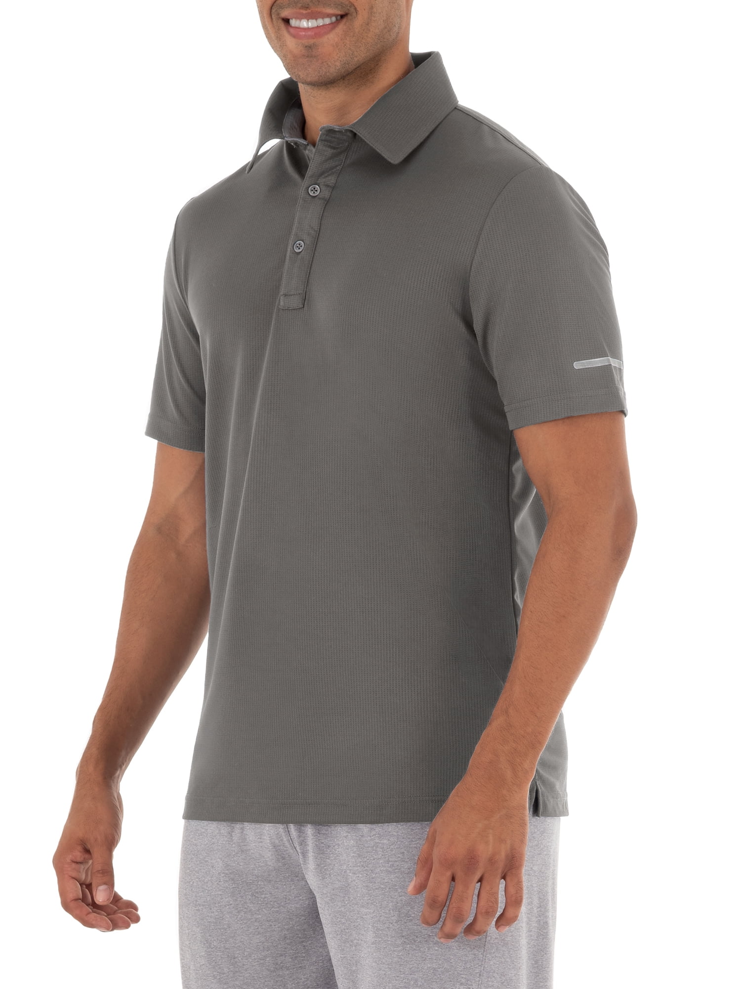 Athletic Works Men's and Big Men's Quick Dry Polo, up to 3XL